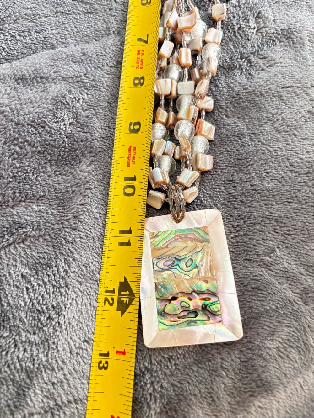 Multi Strand Pearlized Artisan Made Necklace - Picture 3 of 3